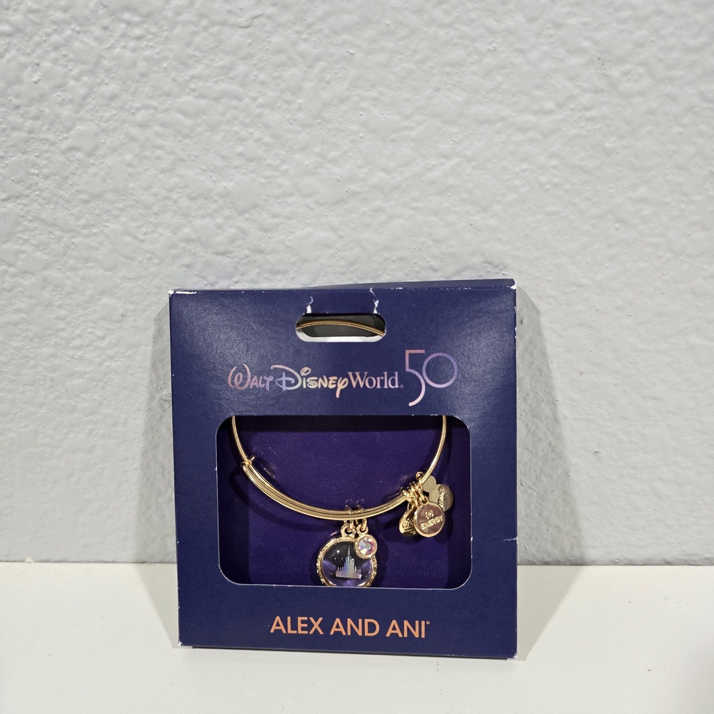 Disney WDW 50th Gold Bracelet By Alex And Ani